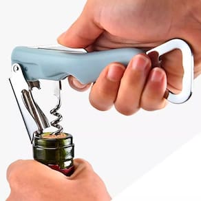 Abridor E Saca Rolhas - Inox - Abridor De Garrafas Lata - Profissional Garçom - Multiuso - Panami