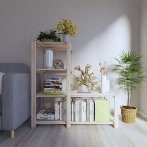Armário Aparador Em Madeira Pinus De Livros Multiuso
