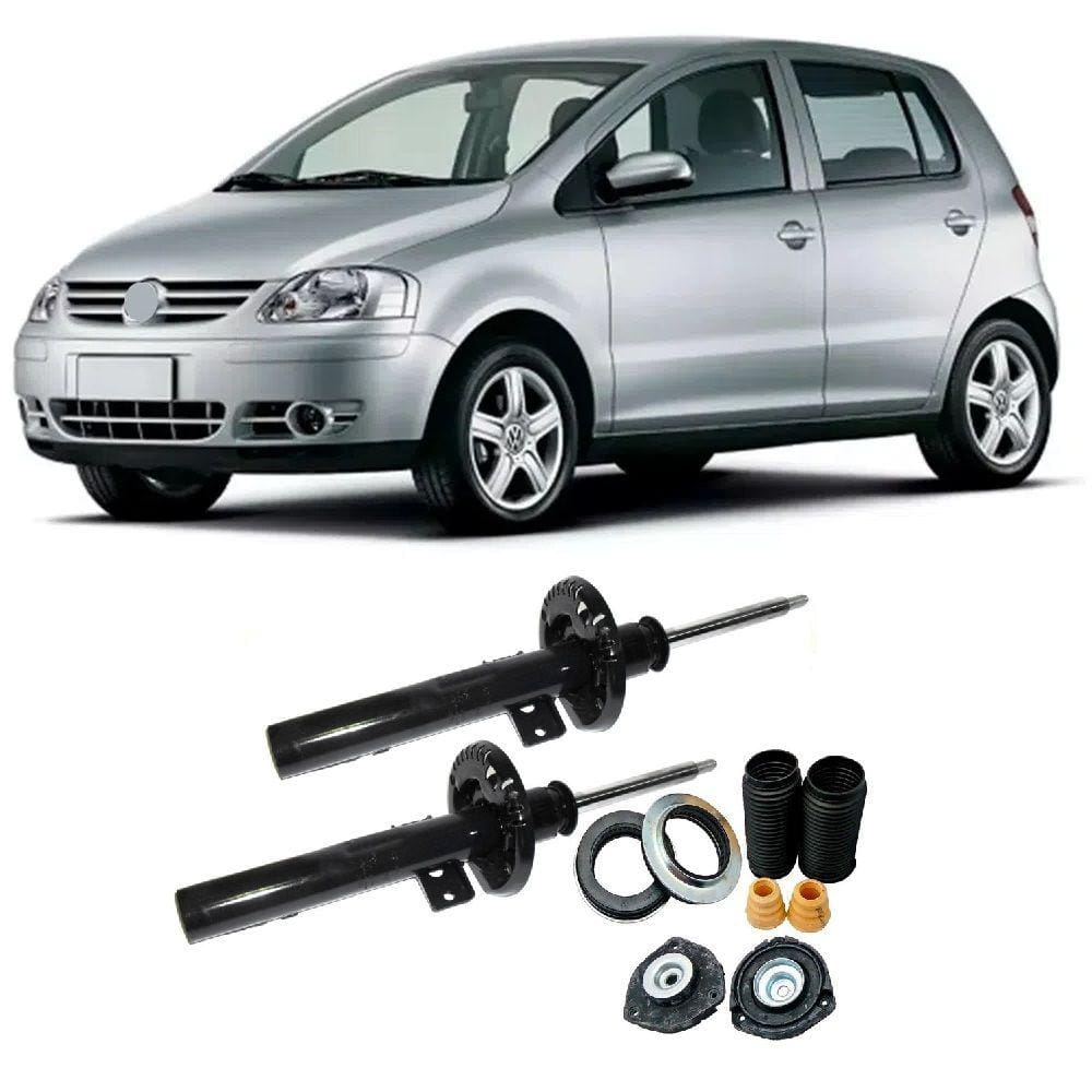 Amortecedor + Kit Batente Vw Fox Dianteiro 2003 Até 2019 O Par