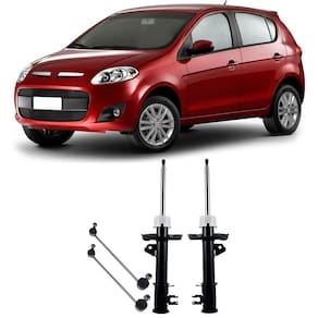 Amortecedor + Bieleta Fiat Palio Dianteira 2012 Até 2020 O Par