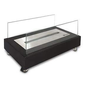 Lareira Eco Classe A Álcool-Portátil Preta Queimador 50Cm
