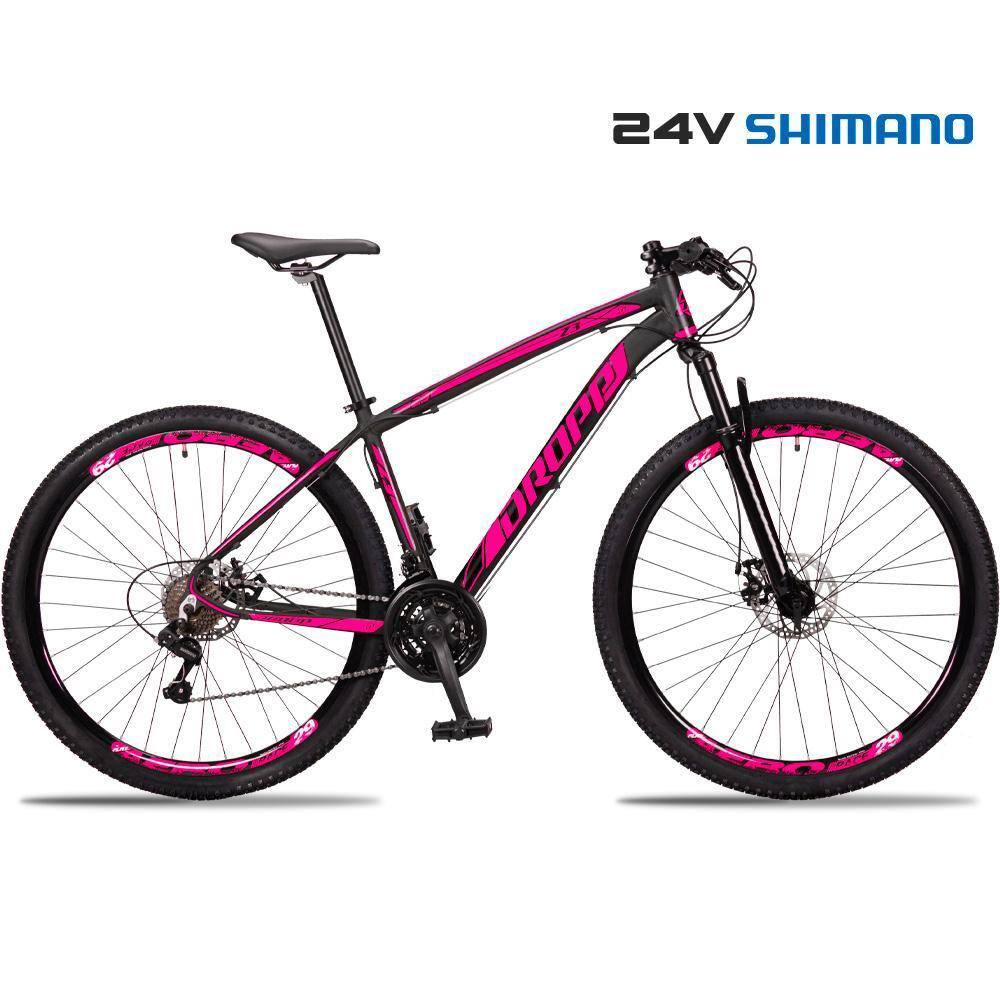 Bicicleta Dropp Z3x Disc H Aro 29 Susp. Dianteira 24 Marchas - Azul/rosa
