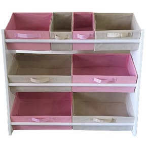 Organizador Infantil Brinquedo Caixas Grande Princesa Rosa