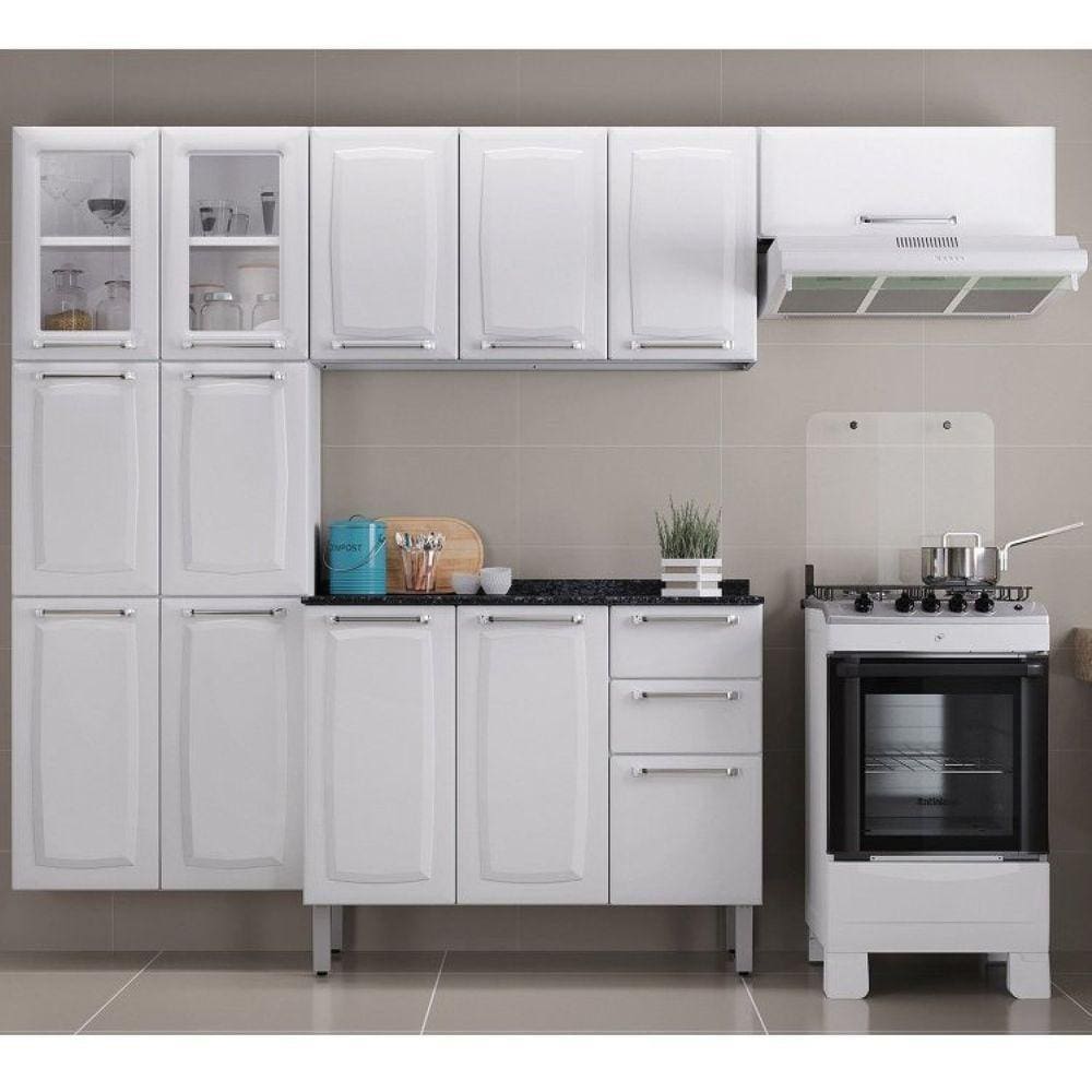 Cozinha Completa 4 Peças 13 Portas 2 Gavetas Luce Itatiaia Branco