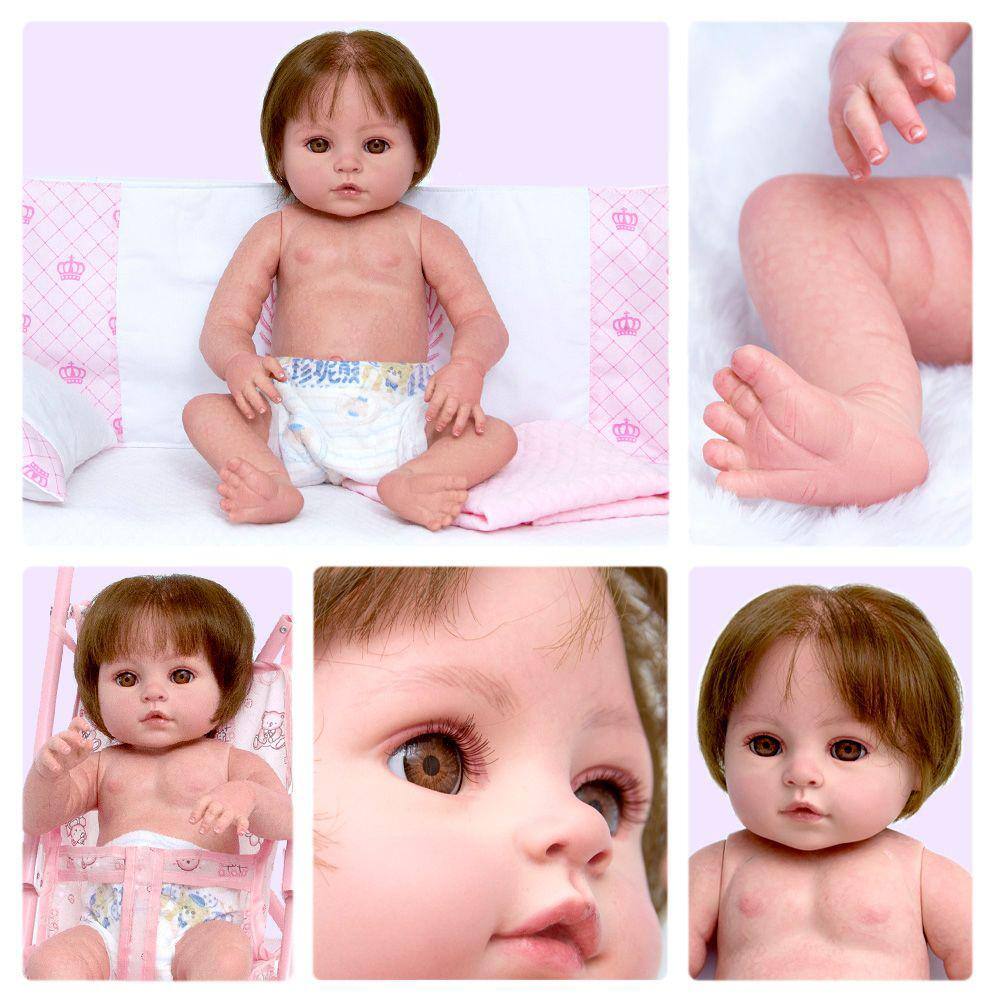 Boneca Bebê Reborn Real 100% Silicone Negra Cabelo Cacheado - Cegonha Reborn  Dolls - Bonecas - Magazine Luiza