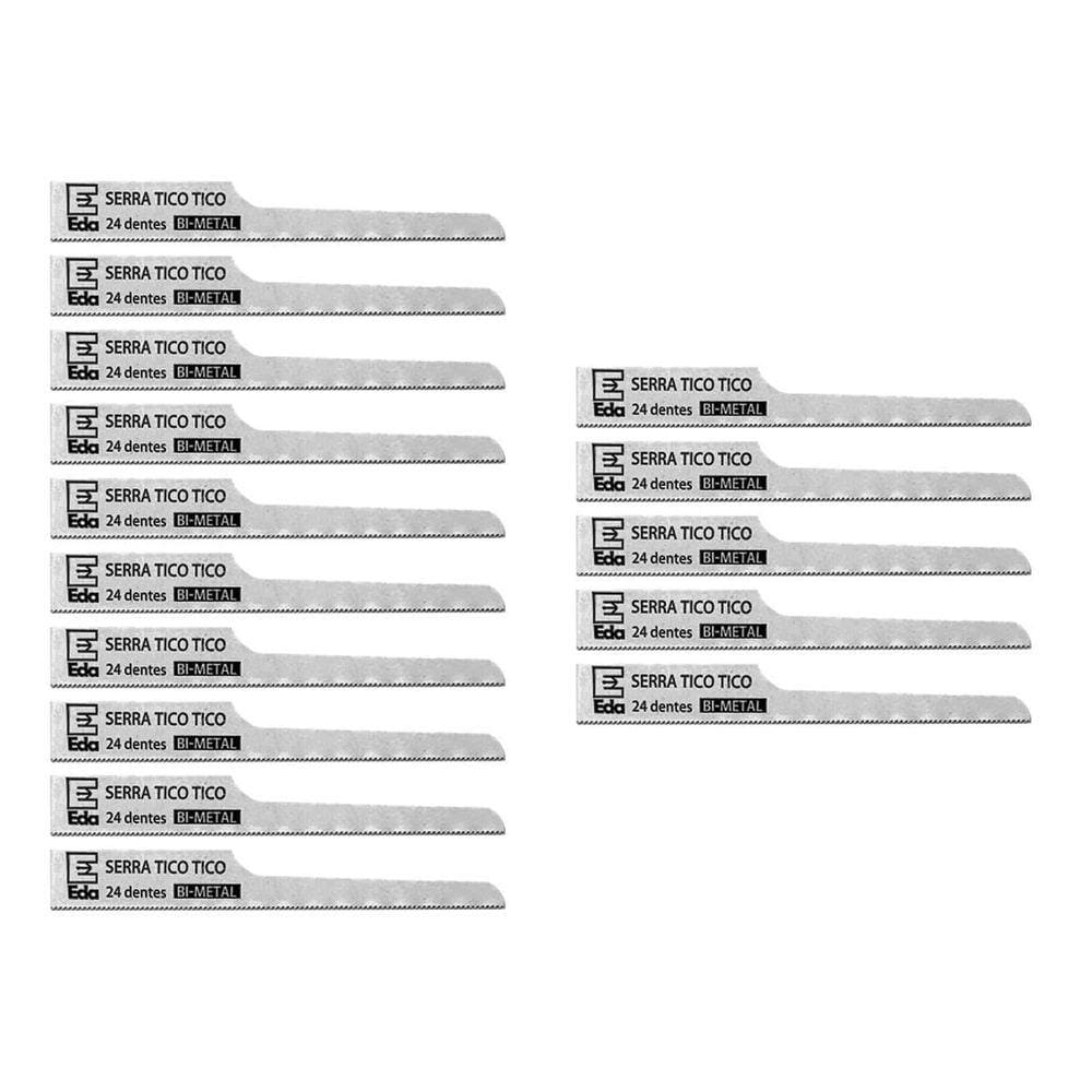 Kit 15 Lâminas Para Serra Tico-Tico Pneumática Bimetal 24D
