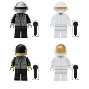 Kit 4 Bonecos Blocos De Montar Daft Punk One More Time