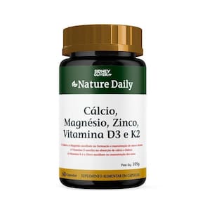 Cácio + Magnésio + Zinco + D3 + Vit. K2 Nature Daily 60 Cáps