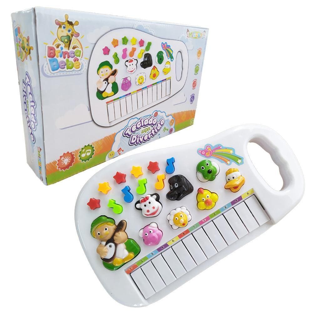 Piano teclado musical infantil sons variados seu lobato 