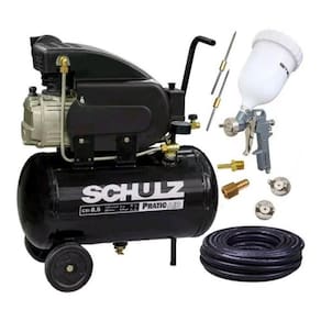 Compressor Ar 8,5Pés Plus Csi 25L Schulz + Kit Acessórios