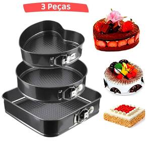 Forma De Silicone Rosa Flor Bolo Tortas Doce Antiaderente Assadeira  Sobremesa Cozinha Kit 3 Uni