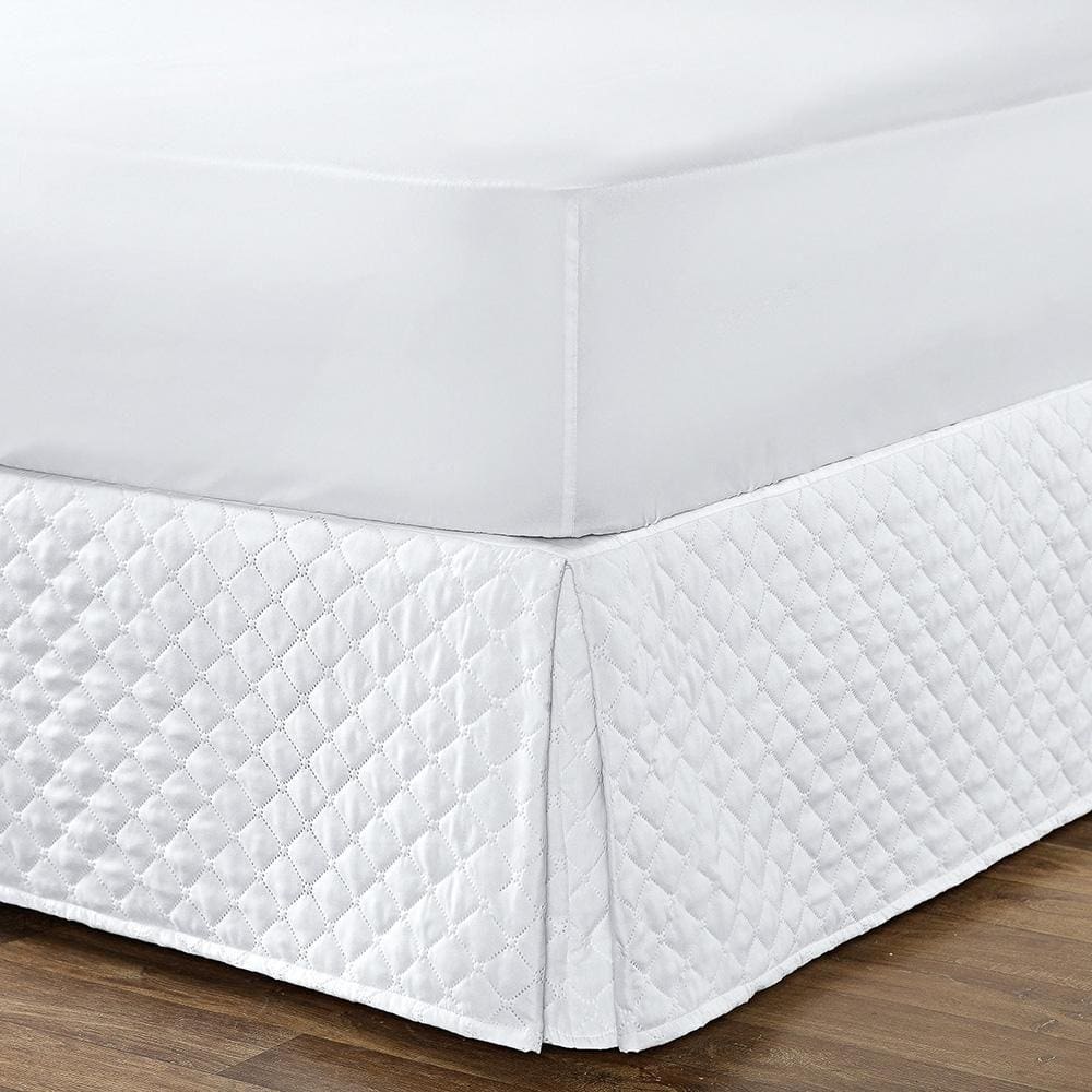 Saia Box Para Cama King Branca Matelada - Branco