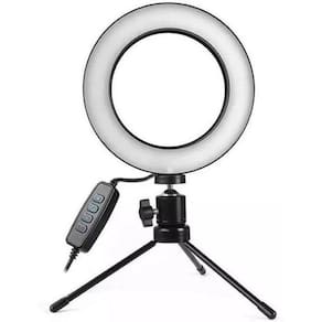 Ring Light De Mesa Iluminador De Led Tripé 6 Polegadas 16Cm