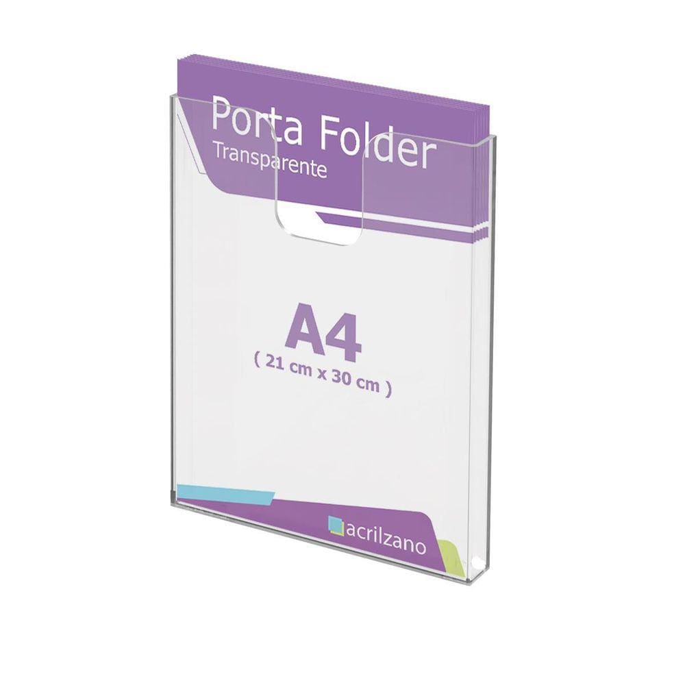 Display Porta Folha Prontuário A4 Parede Cristal