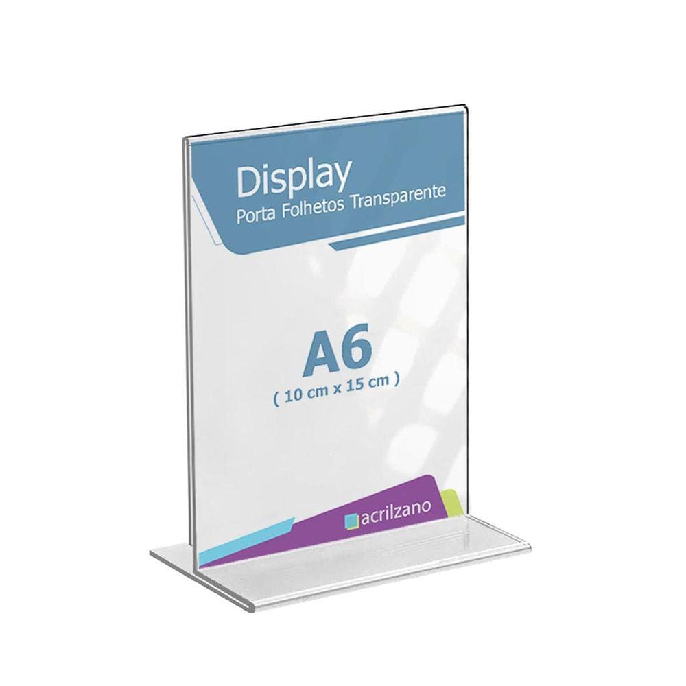 Display Porta Folha A6 T 10X15 Mesa Balcão
