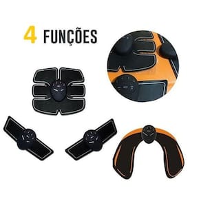 Aparelho Muscular Tonificador Eletroestimulador Abdômen Braço/perna Bumbum 4 Em 1 Eletromuscular