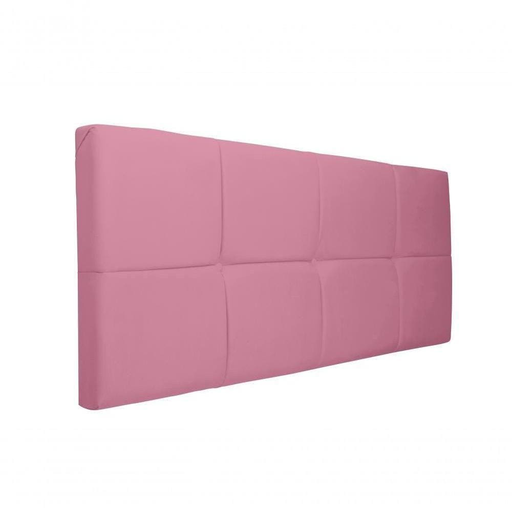 Painel Cabeceira Estofado Decorativo Para Cama Casal 1,40Cm Rosê Smf Decor