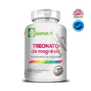 1 Uni Magnésio L Treonato 500Mg Puro Premium 120Cáp Bionutri