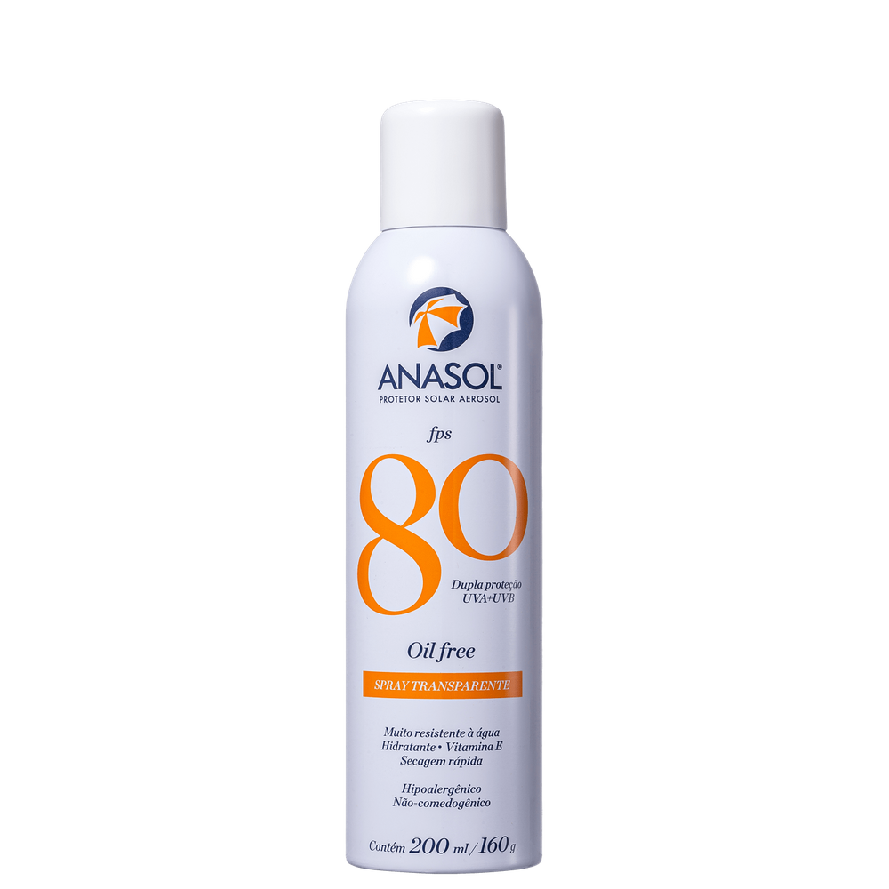 Anasol Protetor Solar Spray Transparente FPS 80 - 200ml