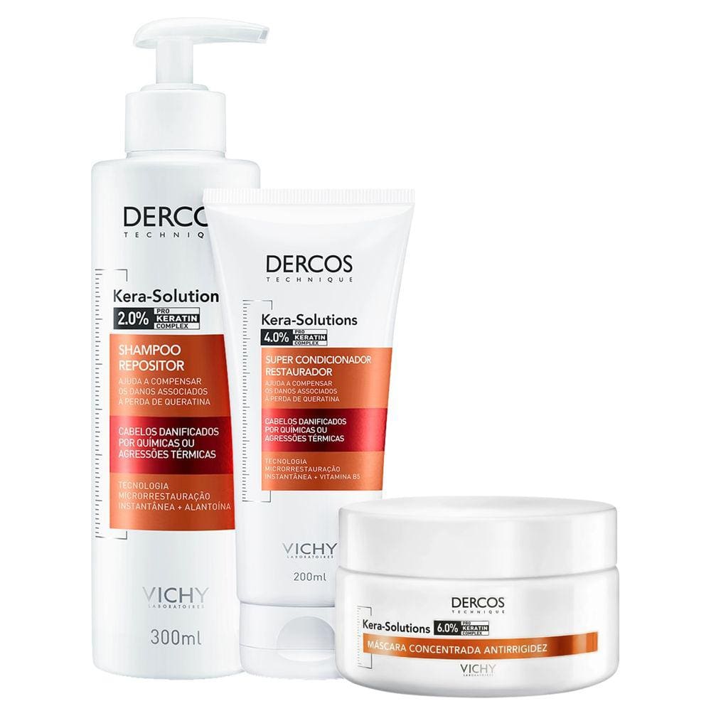 Kit Vichy Dercos Kera-Solutions Super (3 Produtos)