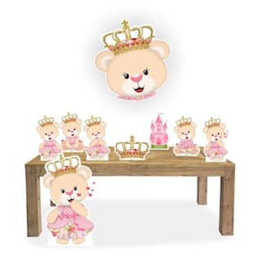 Kit Display Festa Ursinha Princesa + Painel Elipse Mdf