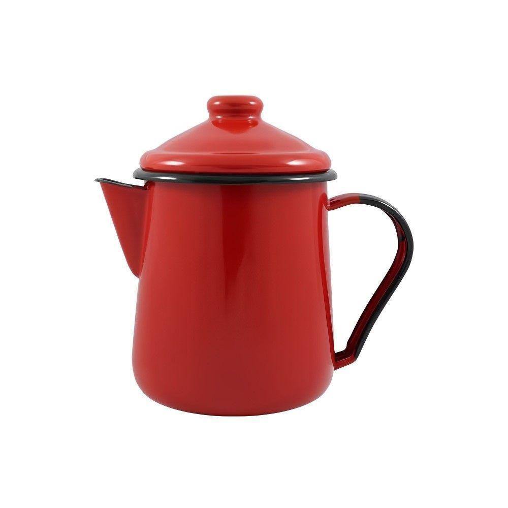 Leiteira Tradicional Esmaltada Vermelho 1,1 L Ewel