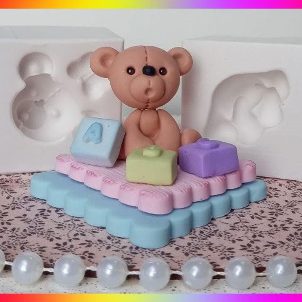 Molde de Silicone Ursinho 3d de Brinquedo Urso de Corpo