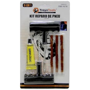 Reparo Pneu Carro Moto Macarao + Escareado Acessorio 6 Peca