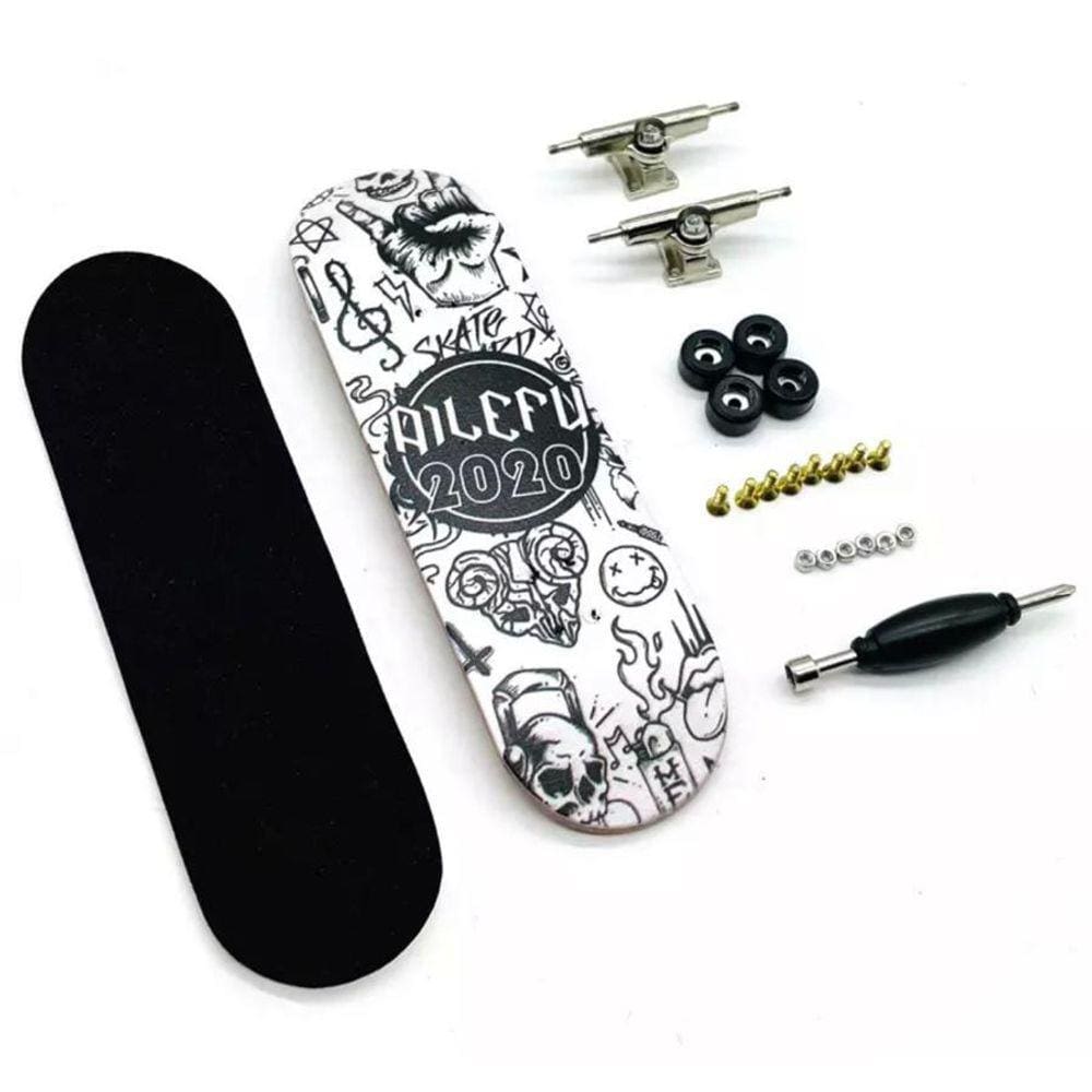 Skate Dedo Profissional De Madeira Com Rolamento Fingerboard