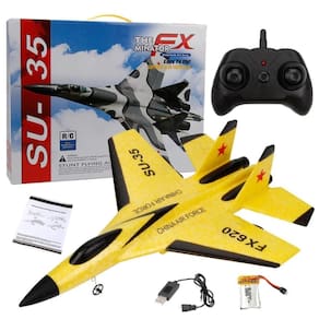 Avião De Controle Remoto The Minator Su 35 Planador Amarelo