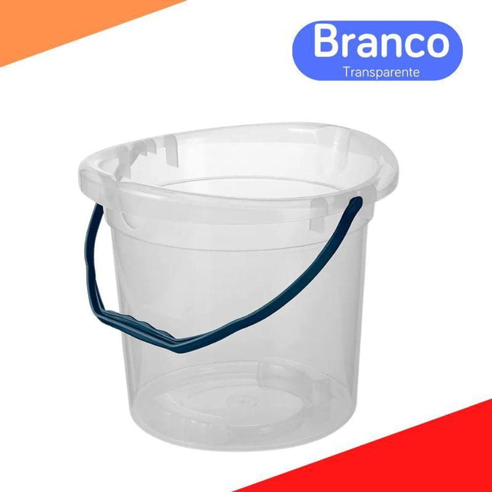 Balde Graduado 11 Litros Plasvale - Ref. 1389 Branco