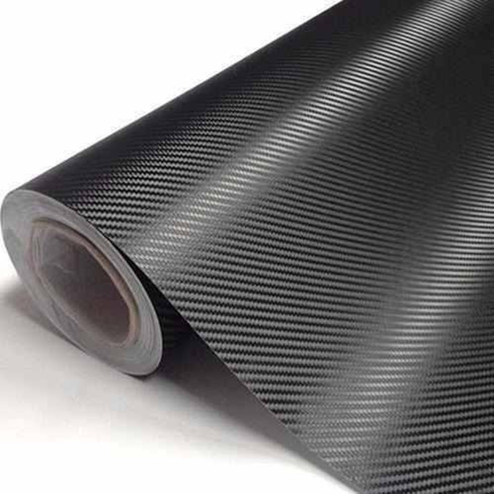 Vinil Adesivo Envelopamento Fibra Carbono 3D Preto 1M X 10Cm
