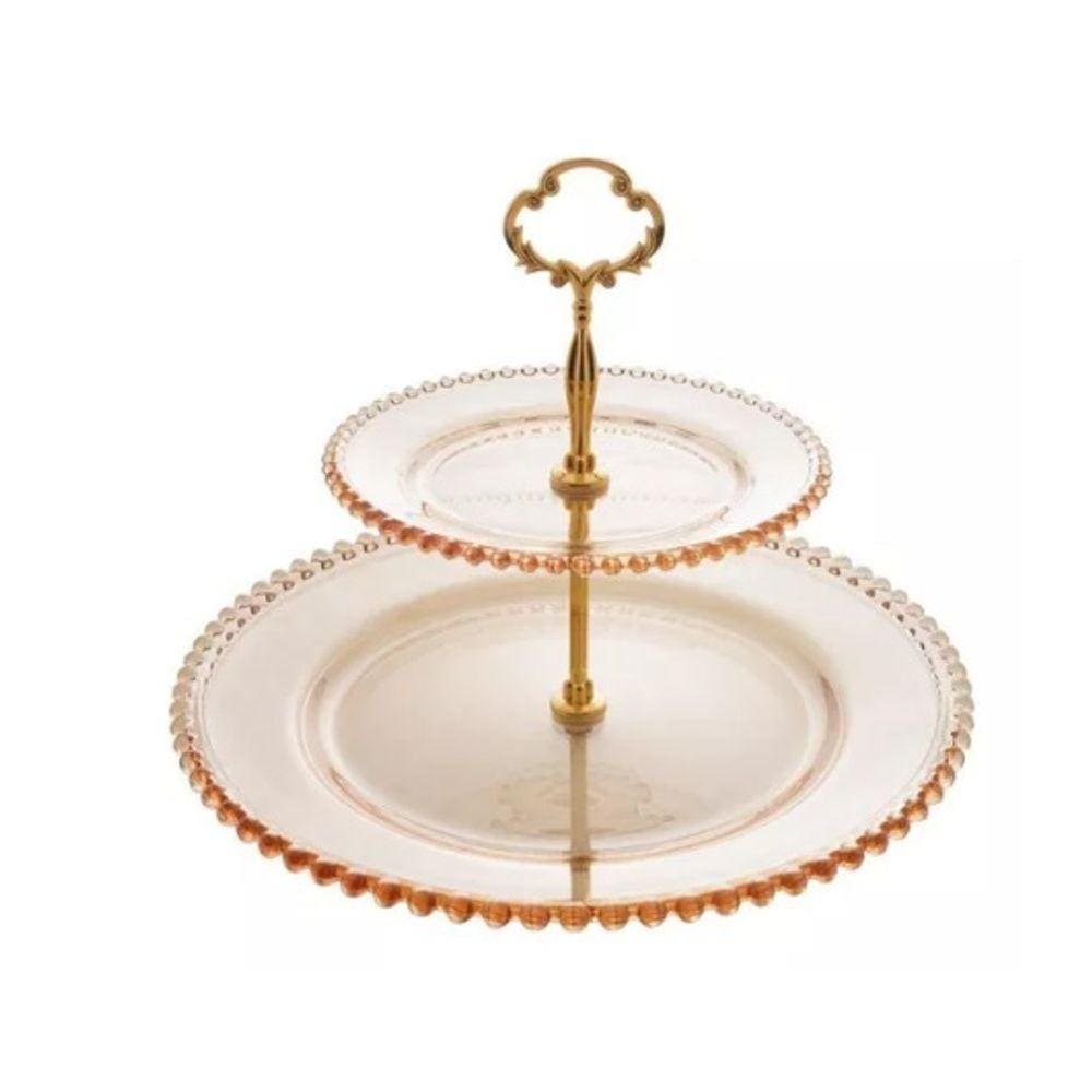 Prato Duplo Wolff Pearl De Cristal Âmbar