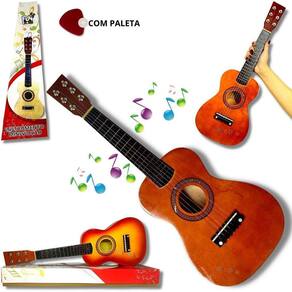 Mini Violão De Madeira Infantil Semi Profissional Brinquedo