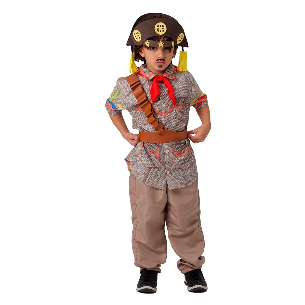 Fantasia Cangaceiro Infantil Camisa Junina com Calça Cinto Lenço