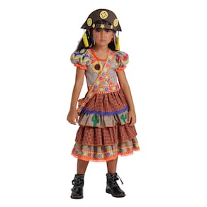 Vestido Junino Maria Bonita Infantil Menina Cangaceira + Bolsa
