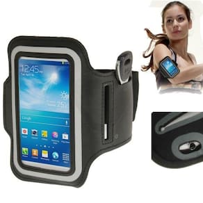 Braçadeira Esportiva Para Smartphones Até 14 Cm X 8 Cm - Preta