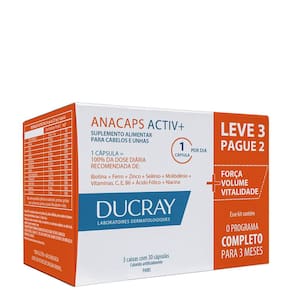 Kit DUCRAY Anacaps Activ Antiqueda 3x30 Cápsulas