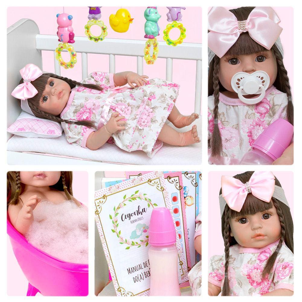 Bebe reborn Boneca estilo reborn Meu Bebezinho 1049 ED1 Brinquedos