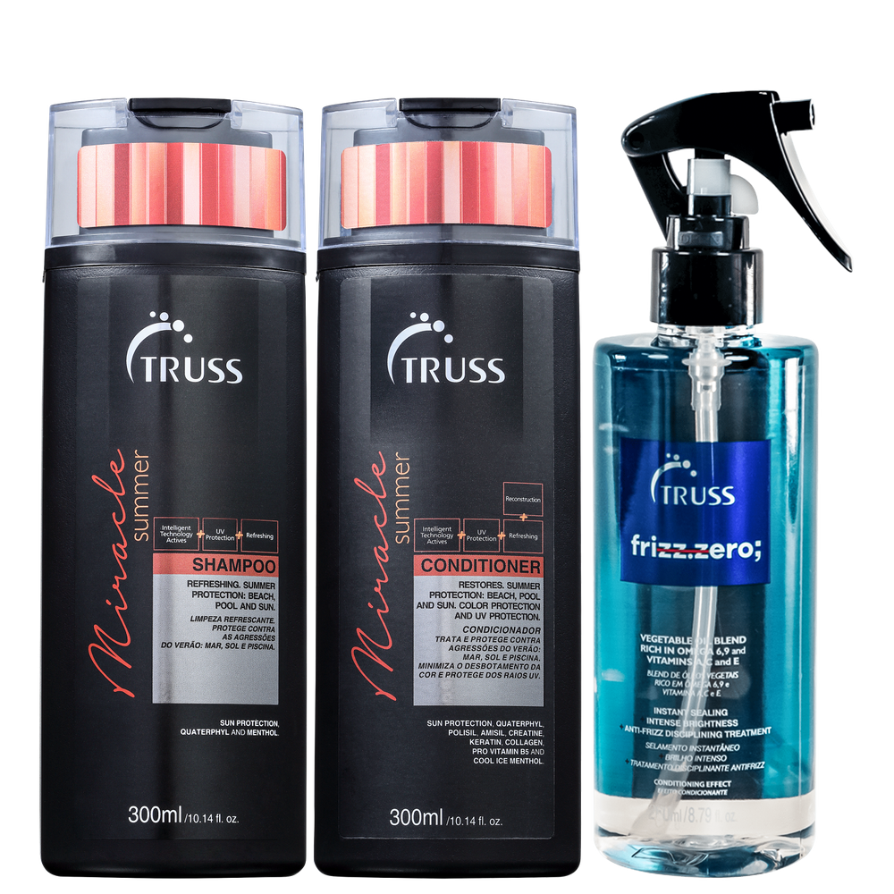 Kit Truss Frizz Zero Miracle Summer (3 Produtos)
