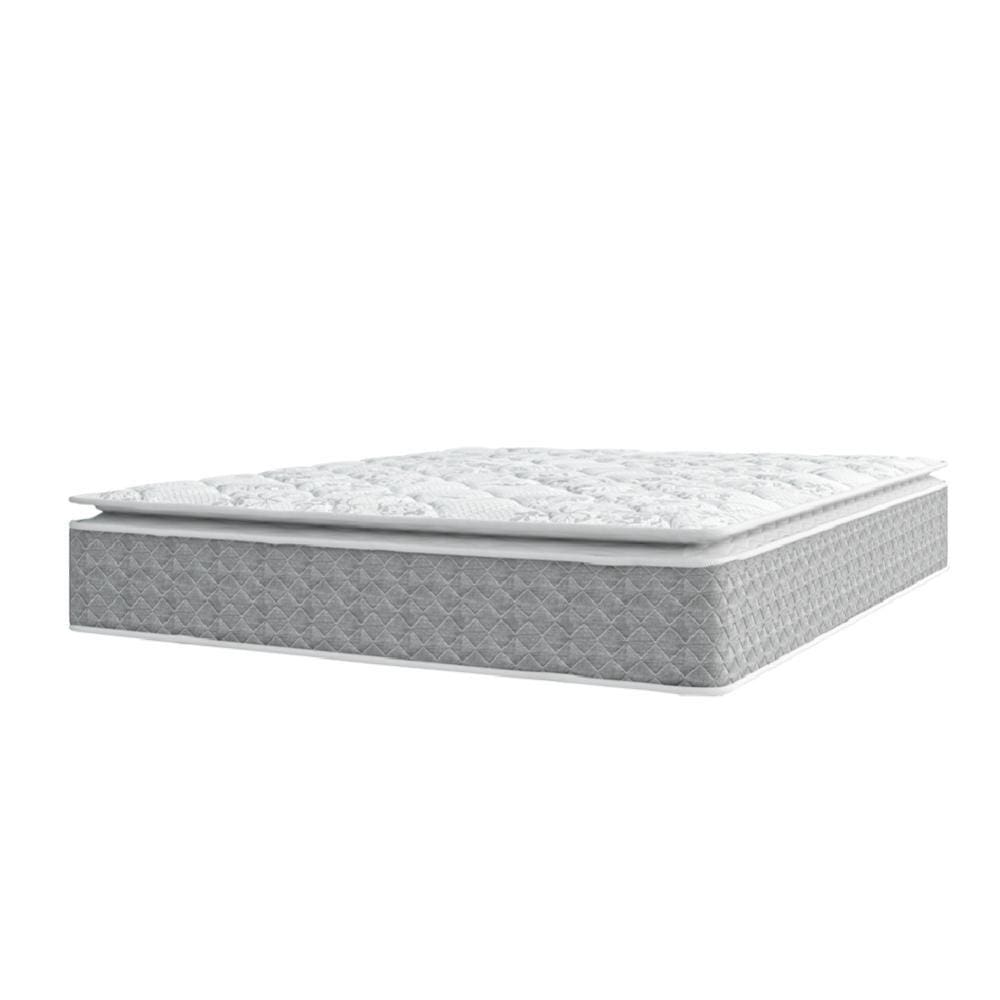Colchão Casal Queen Molas Ensacadas Pillow Top Perfect 158x198x33cm Cinza/Branco Umaflex - Suporta até 120kg por Pessoa