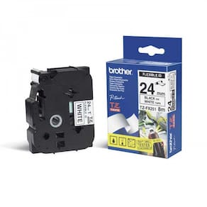 Fita Brother Tz-fx251 P/etiquetadora 24mm 1 Preto E Branco