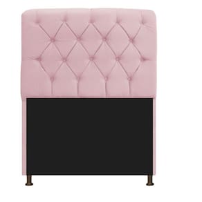 Cabeceira Estofada Lady 90 Cm Solteiro Com Capitonê Suede - Doce Sonho Móveis Rosa Bebê