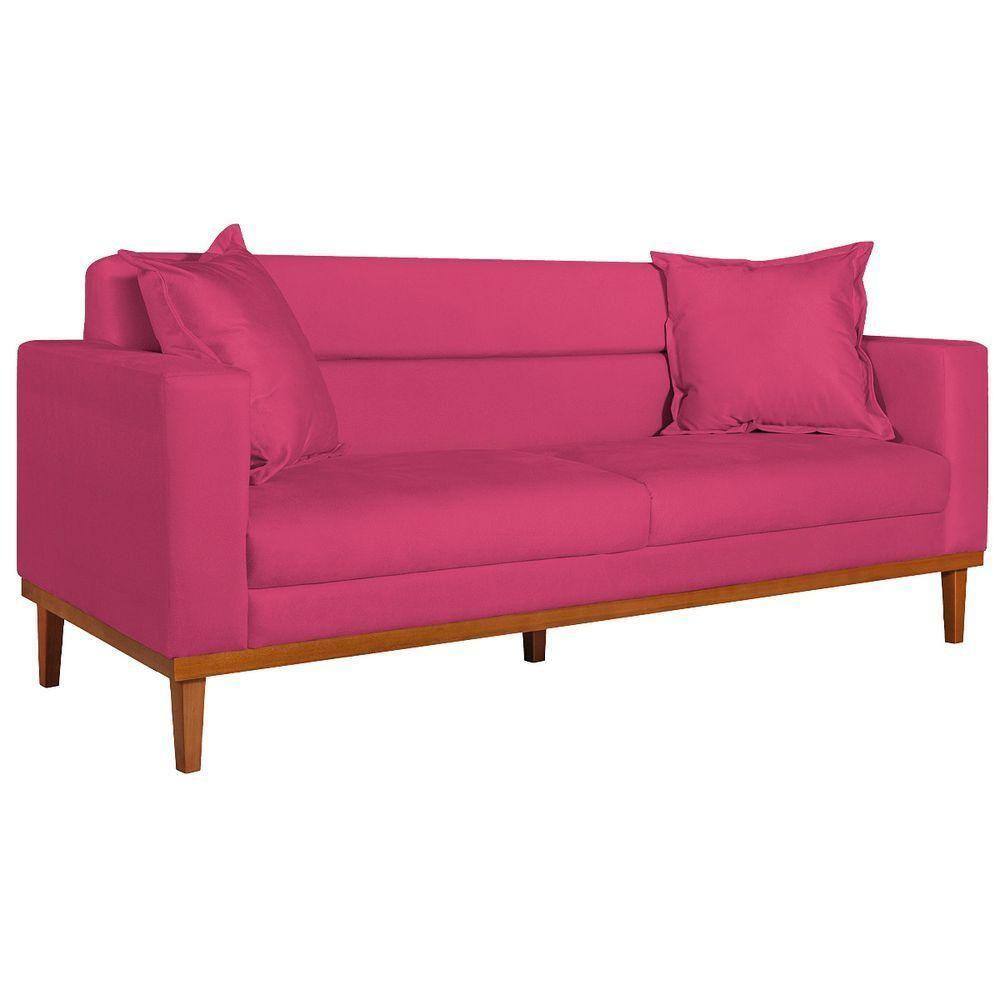 Sofá 2 Lugares Viena Suede - Doce Sonho Móveis Pink