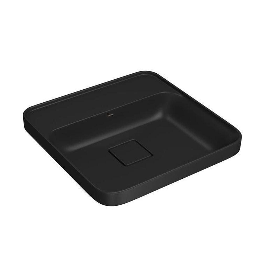 Cuba Deca Sobrepor Quadrada Com Mesa 40Cm Ébano Fosco