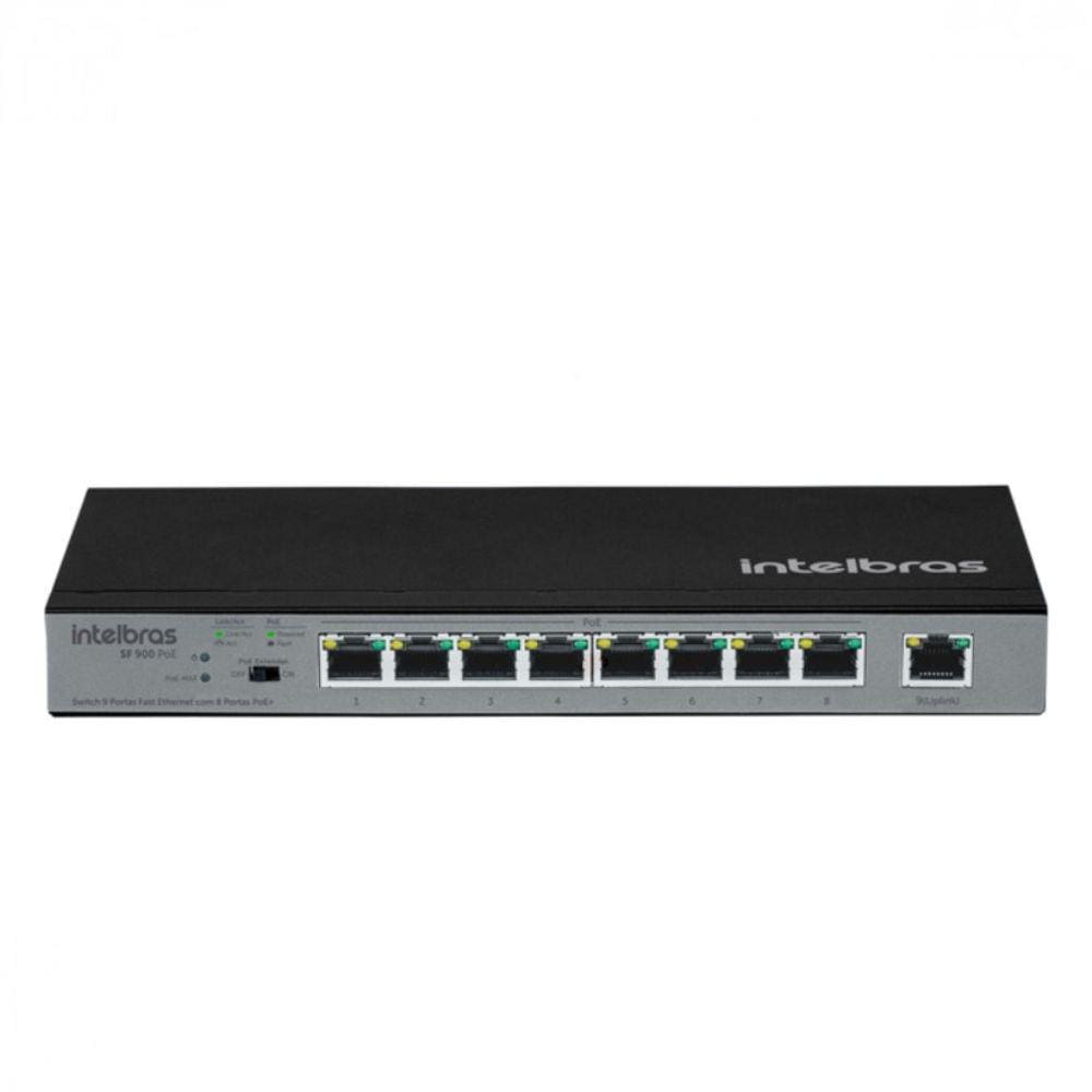 Switch 9 Portas FAST ETHERNET C/ 8 Portas Poe+ SF 900 HI-POE 4760040
