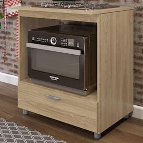 Armário De Cozinha Para Cooktop 1 Gaveta Oak - Completa Móveis