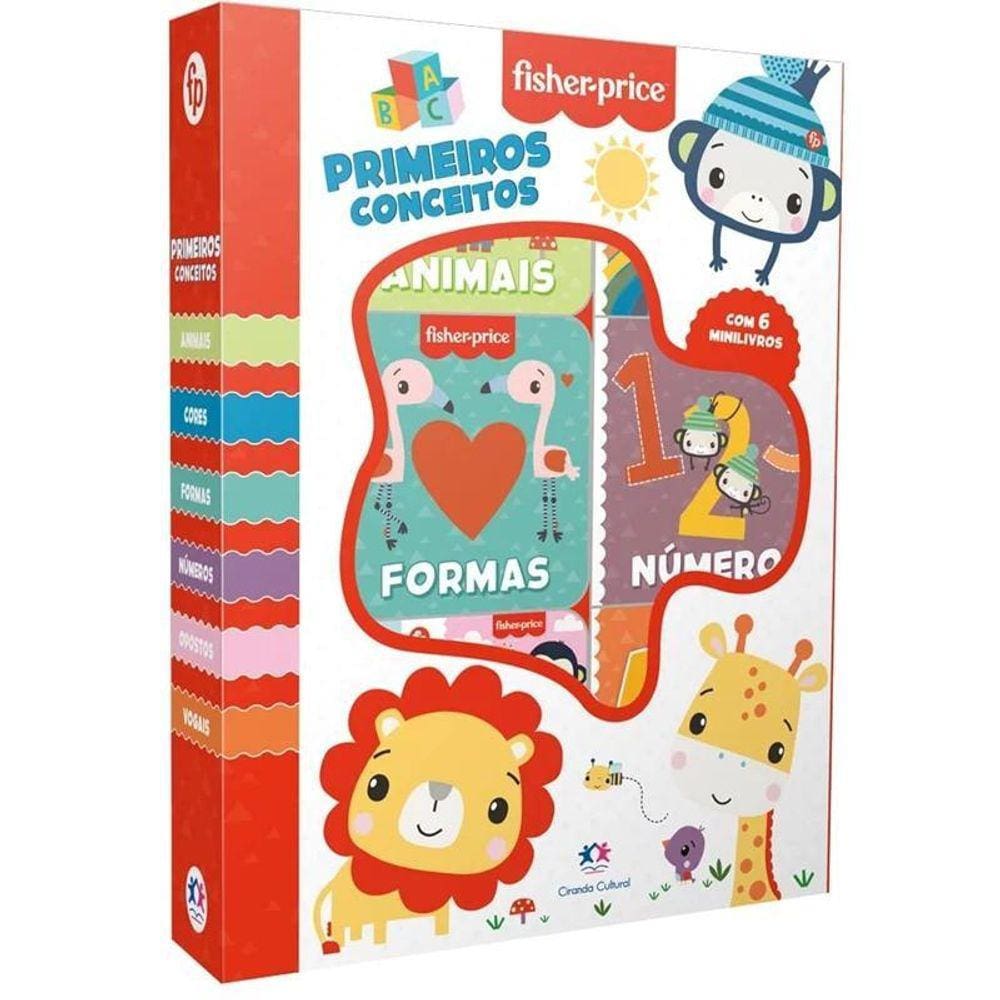 Box Com 6 Minilivros - Fisher-Price - Primeiros Conceitos
