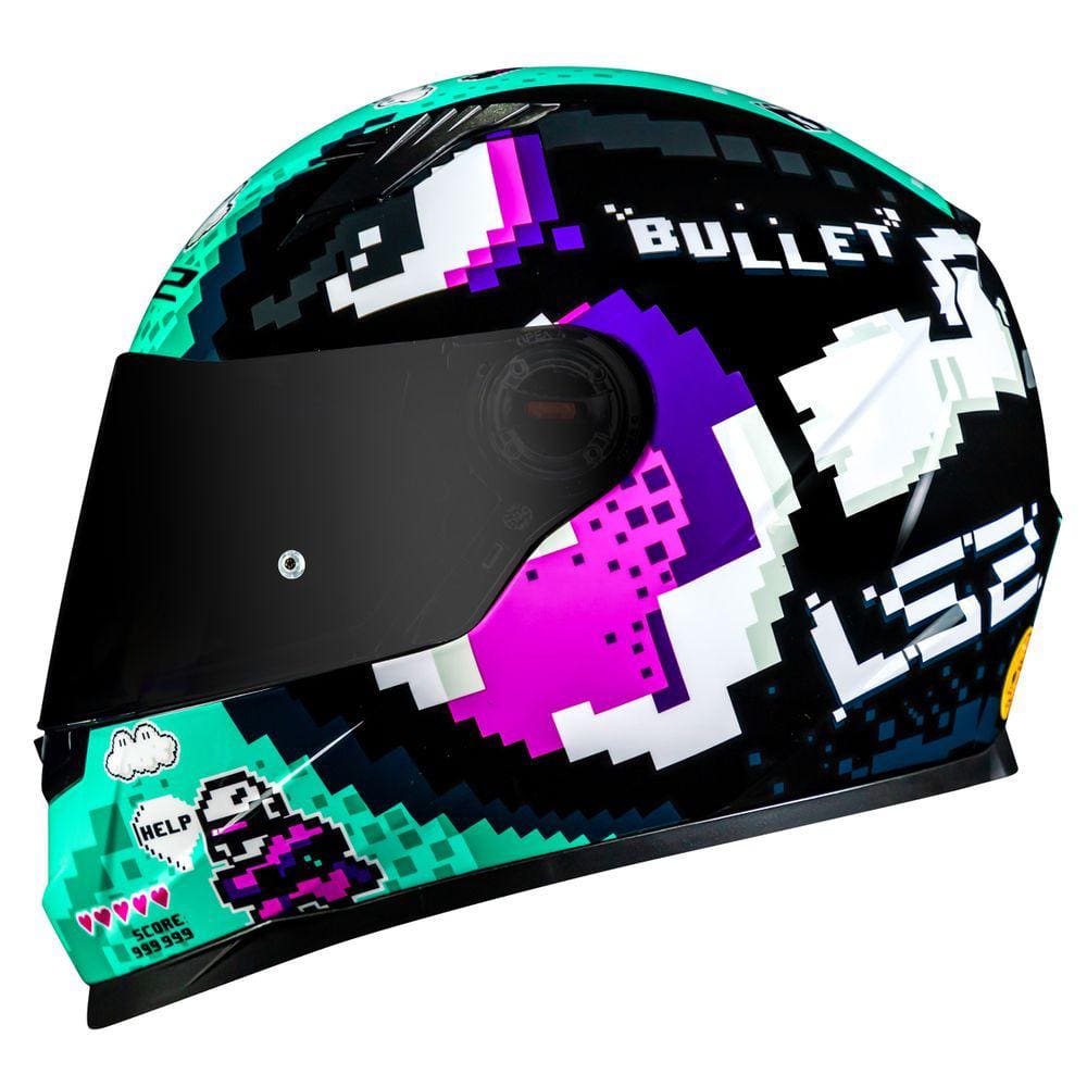 Capacete Feminino Ls2 FF358 Bullet Rosa Moto Esportivo