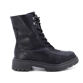 Coturno Usaflex Feminino Casual Couro Cano Curto Zíper AH2015